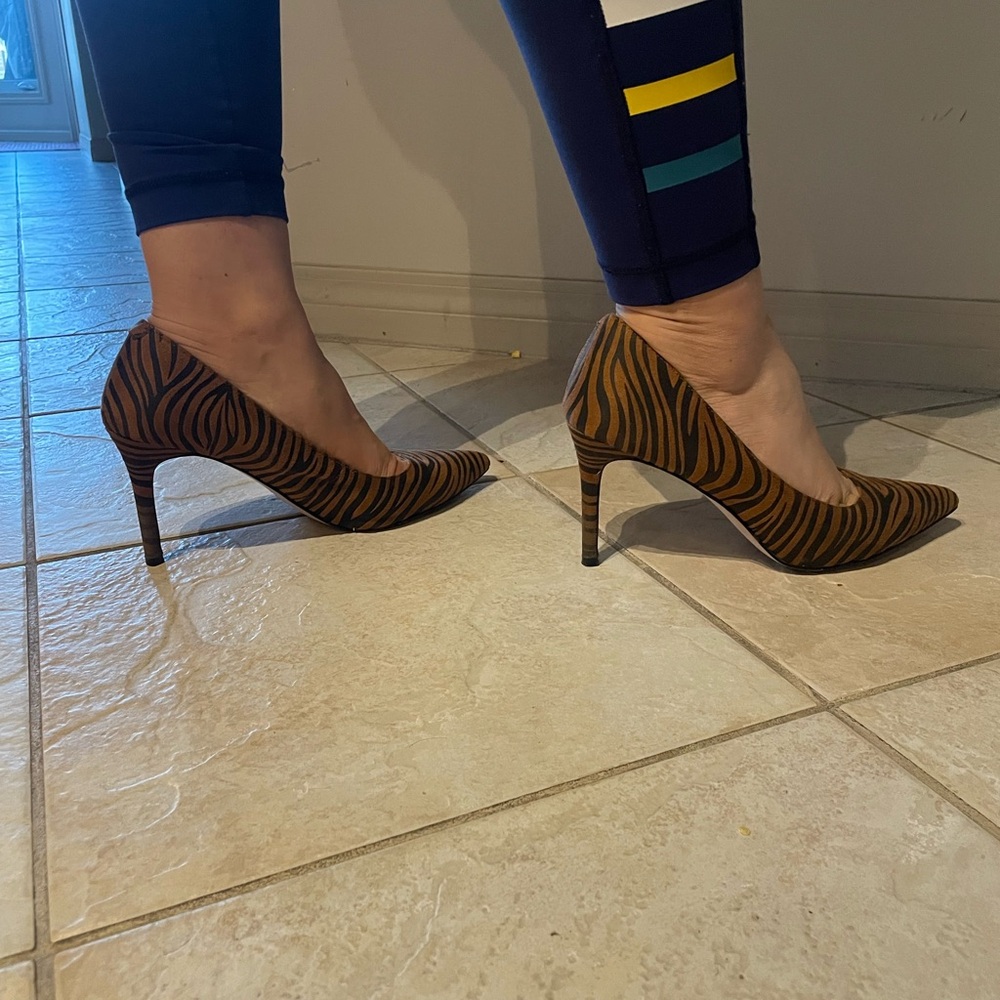 BCBGeneration Brown Zebra Pattern Heels